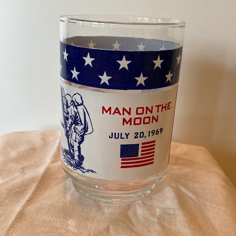 COPY - Vintage Apollo 11 Man on the Moon Commemorative Glass